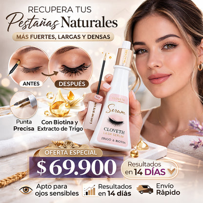 Serum Cloveth: Recupera tus pestañas naturales en solo 14 días
