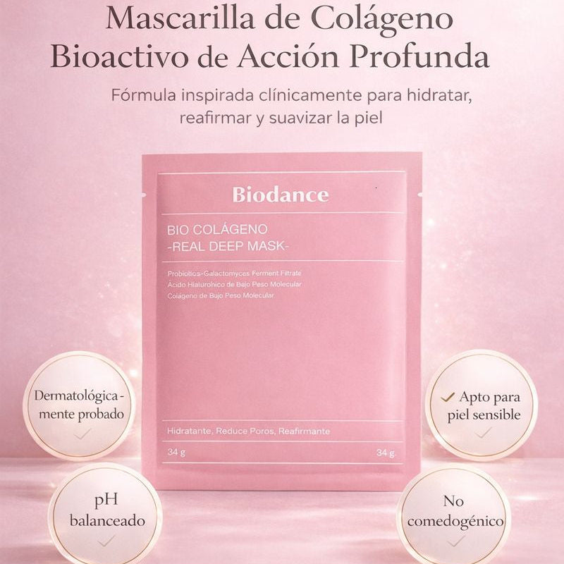 Kit x4 Mascarillas de Bio-Colágeno de  Hidratación Profunda - Formula Clinica