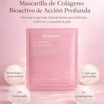 Kit x4 Mascarillas de Bio-Colágeno de  Hidratación Profunda - Formula Clinica